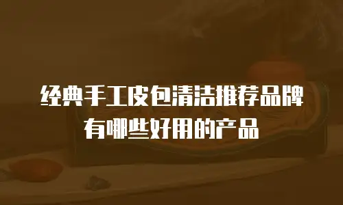 经典手工皮包清洁推荐品牌有哪些好用的产品