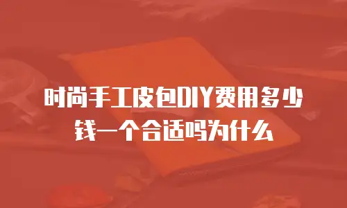 时尚手工皮包DIY费用多少钱一个合适吗为什么