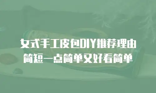 女式手工皮包DIY推荐理由简短一点简单又好看简单