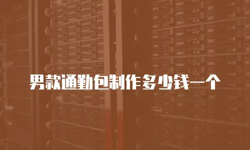 男款通勤包制作多少钱一个