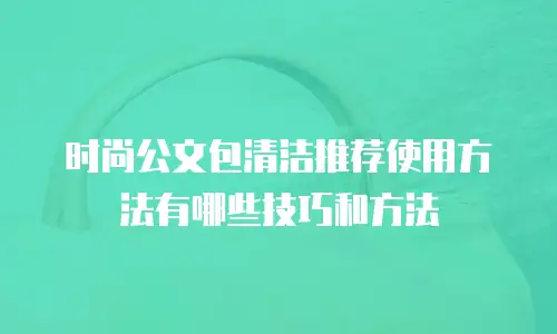 时尚公文包清洁推荐使用方法有哪些技巧和方法