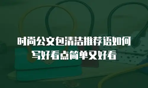 时尚公文包清洁推荐语如何写好看点简单又好看