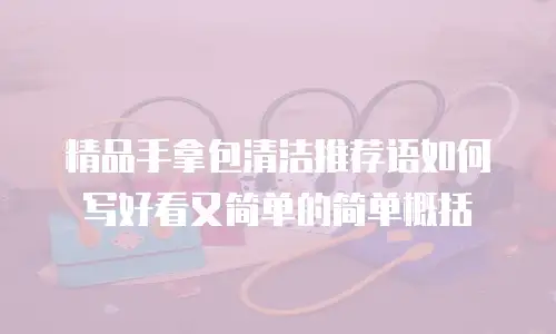 精品手拿包清洁推荐语如何写好看又简单的简单概括