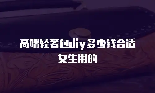 高端轻奢包diy多少钱合适女生用的