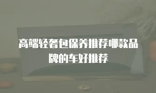 高端轻奢包保养推荐哪款品牌的车好推荐