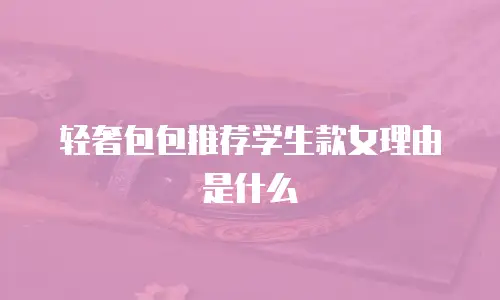 轻奢包包推荐学生款女理由是什么