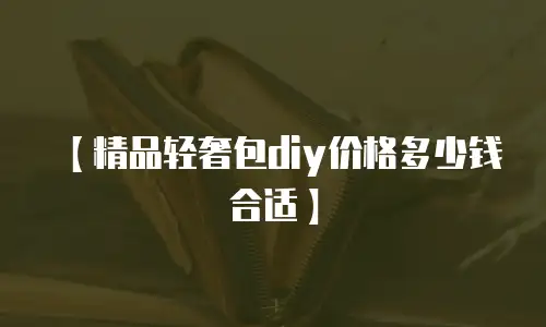 【精品轻奢包diy价格多少钱合适】