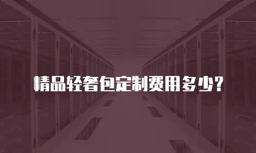 精品轻奢包定制费用多少？