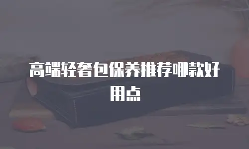 高端轻奢包保养推荐哪款好用点