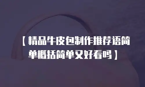 【精品牛皮包制作推荐语简单概括简单又好看吗】