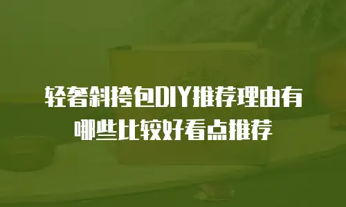 轻奢斜挎包DIY推荐理由有哪些比较好看点推荐