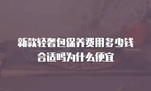 新款轻奢包保养费用多少钱合适吗为什么便宜