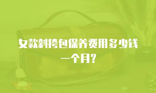 女款斜挎包保养费用多少钱一个月？