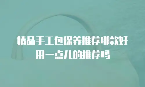 精品手工包保养推荐哪款好用一点儿的推荐吗