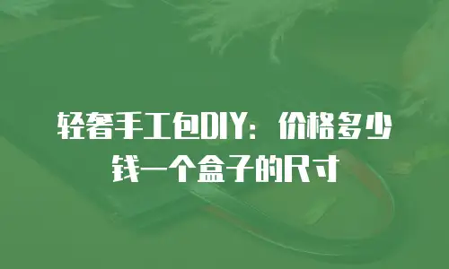 轻奢手工包DIY：价格多少钱一个盒子的尺寸
