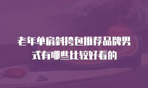老年单肩斜挎包推荐品牌男式有哪些比较好看的