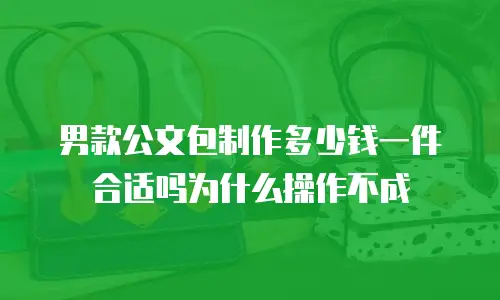 男款公文包制作多少钱一件合适吗为什么操作不成