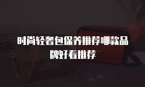 时尚轻奢包保养推荐哪款品牌好看推荐