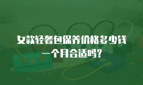 女款轻奢包保养价格多少钱一个月合适吗？