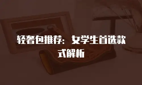 轻奢包推荐：女学生首选款式解析