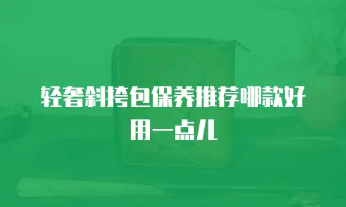 轻奢斜挎包保养推荐哪款好用一点儿