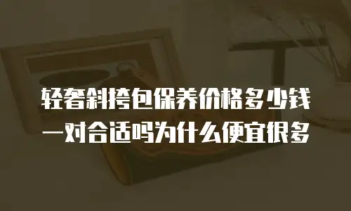 轻奢斜挎包保养价格多少钱一对合适吗为什么便宜很多
