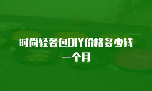 时尚轻奢包DIY价格多少钱一个月