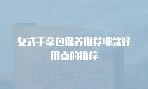 女式手拿包保养推荐哪款好用点的推荐