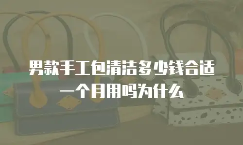 男款手工包清洁多少钱合适一个月用吗为什么