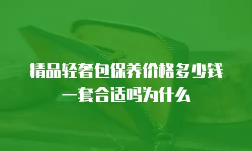 精品轻奢包保养价格多少钱一套合适吗为什么