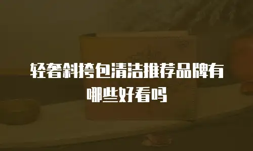 轻奢斜挎包清洁推荐品牌有哪些好看吗