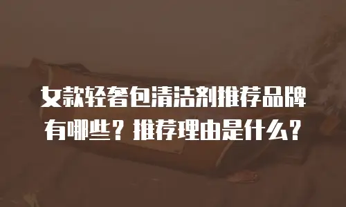 女款轻奢包清洁剂推荐品牌有哪些？推荐理由是什么？
