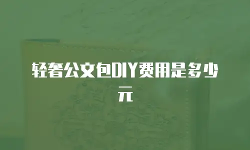 轻奢公文包DIY费用是多少元