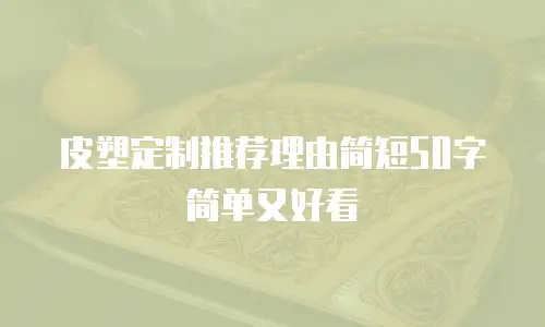 皮塑定制推荐理由简短50字简单又好看