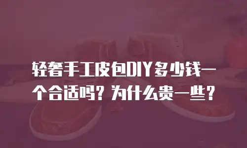 轻奢手工皮包DIY多少钱一个合适吗？为什么贵一些？