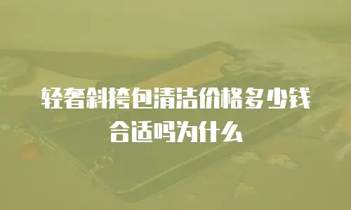 轻奢斜挎包清洁价格多少钱合适吗为什么