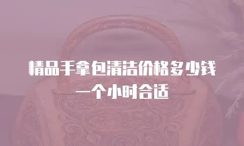 精品手拿包清洁价格多少钱一个小时合适