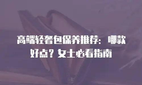 高端轻奢包保养推荐：哪款好点？女士必看指南