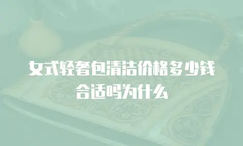 女式轻奢包清洁价格多少钱合适吗为什么
