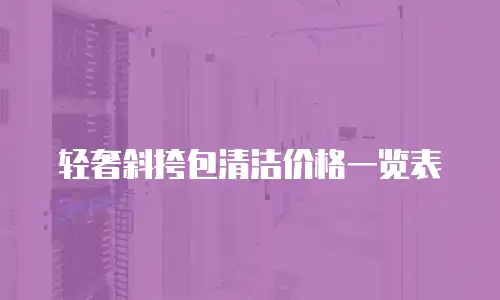 轻奢斜挎包清洁价格一览表