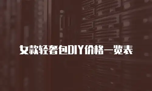 女款轻奢包DIY价格一览表