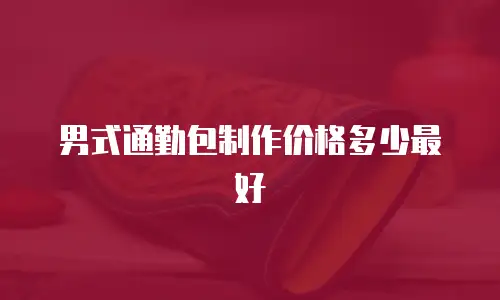 男式通勤包制作价格多少最好