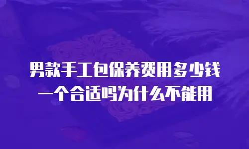 男款手工包保养费用多少钱一个合适吗为什么不能用