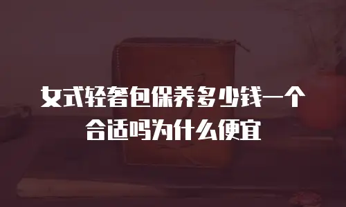 女式轻奢包保养多少钱一个合适吗为什么便宜
