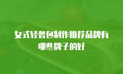 女式轻奢包制作推荐品牌有哪些牌子的好