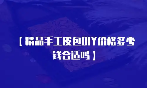 【精品手工皮包DIY价格多少钱合适吗】