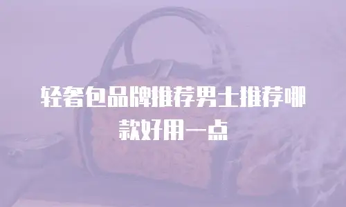 轻奢包品牌推荐男士推荐哪款好用一点