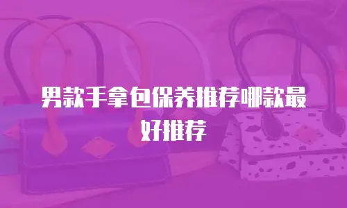 男款手拿包保养推荐哪款最好推荐