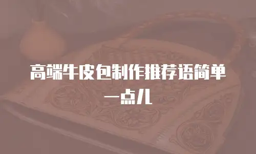 高端牛皮包制作推荐语简单一点儿