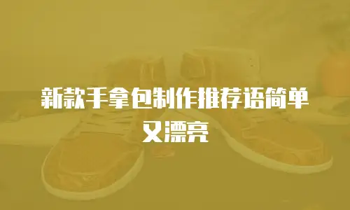 新款手拿包制作推荐语简单又漂亮